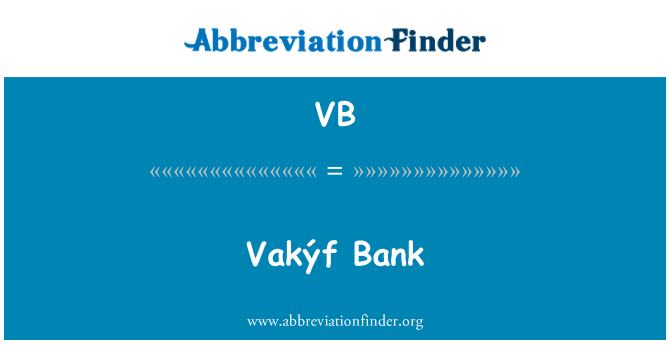 VB: Vakýf Bank