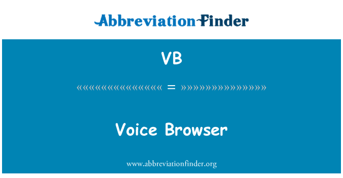 VB: Voice Browser