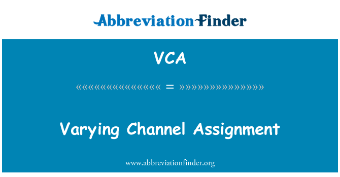 VCA: Dažādas kanāla piešķiri