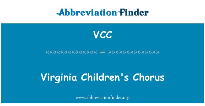 VCC: Virginia Children's Chorus