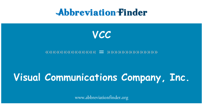 VCC: Visual Communications Company, Inc.