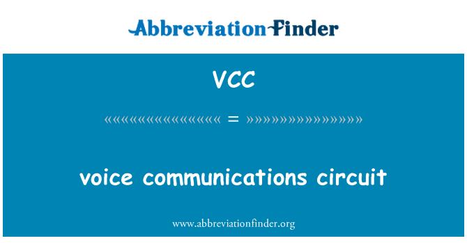 VCC: circuit de comunicacions de veu