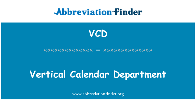 VCD: Vertical Calendar Department