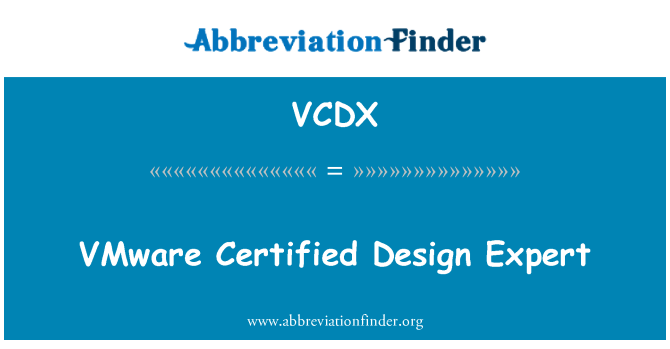 VCDX: VMware Certified Design strokovnjak