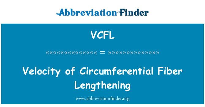 VCFL: Hastighet av perifera Fiber förlängning