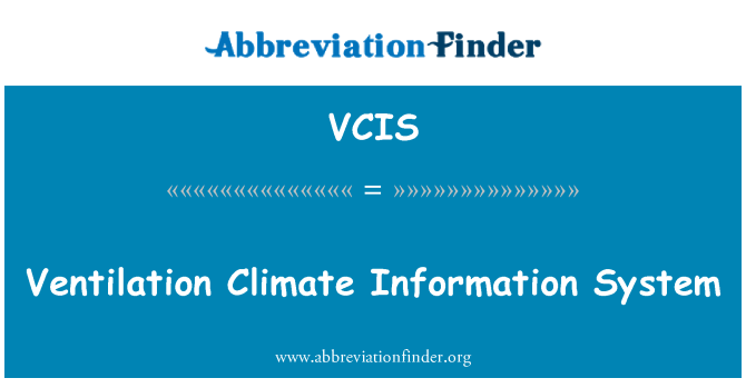VCIS: Ventilation Climate Information System