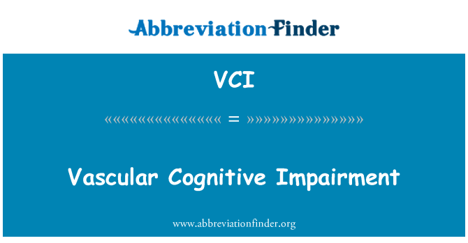 VCI: Vasculaire cognitieve stoornissen
