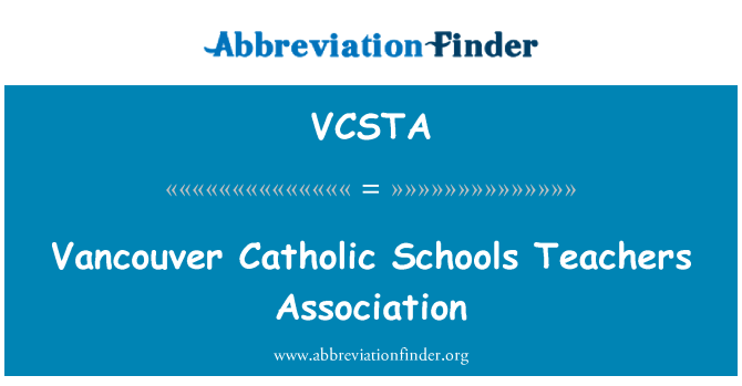 VCSTA: Vancouver-katolska skolor Teachers Association