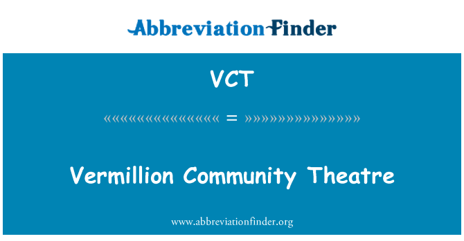 VCT: Vermillion gemeenschap theater