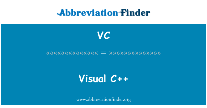 VC: Visual C++