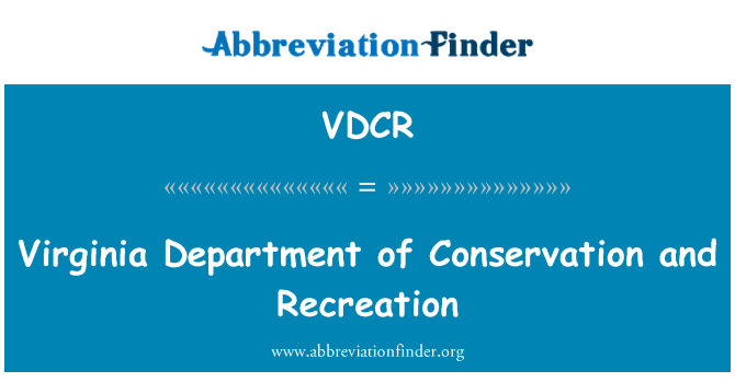 VDCR: Virginia Departament ochrony i rekreacji
