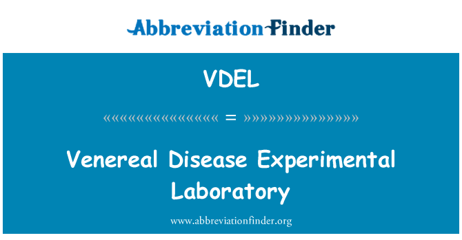 VDEL: Venereal بیماری تجرباتی لیبارٹری