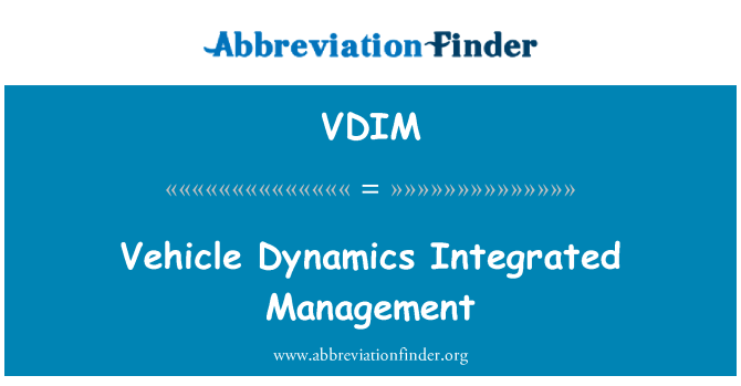 VDIM: Gestion entegre dinamik machin