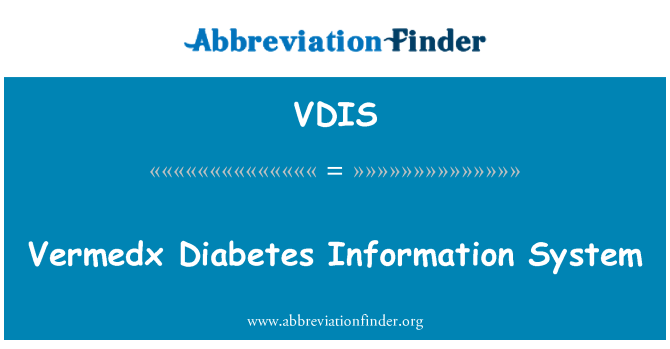 VDIS: Vermedx 糖尿病信息系统