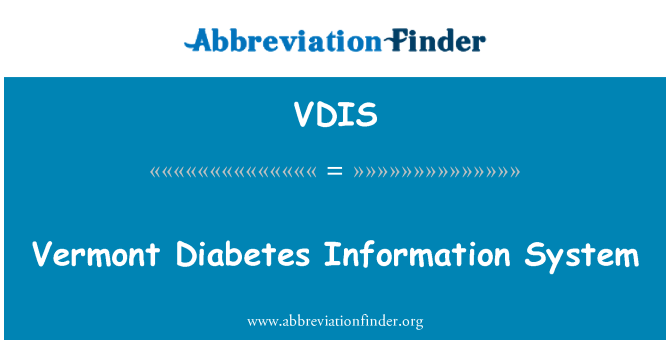 VDIS: Sistema de información de Diabetes de Vermont