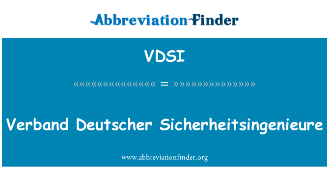 VDSI: Verband Deutscher Sicherheitsingenieure