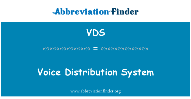 VDS: Stemme distributionssystem