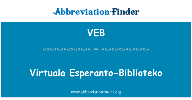 VEB: Virtuala 世界語-Biblioteko