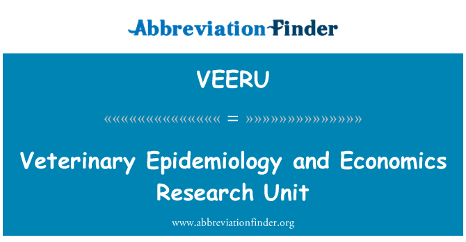 VEERU: 兽医流行病学和经济学研究单位