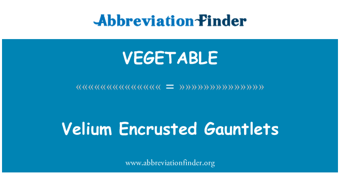 VEGETABLE: Velium หุ้มห่อ Gauntlets