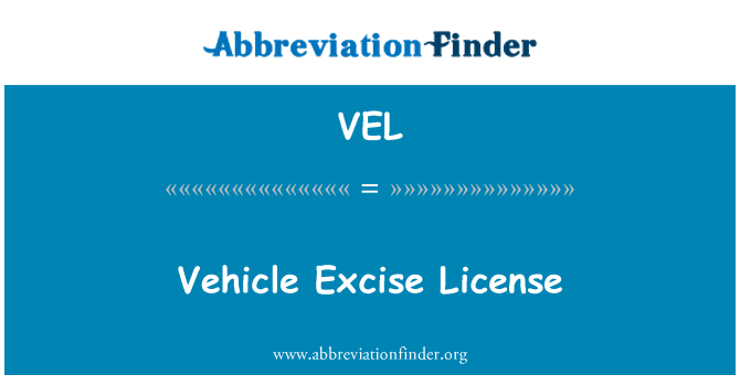 VEL: Vozidlo spotřební licence