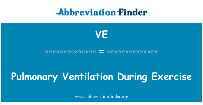 VE: Pulmonary Ventilation During Exercise