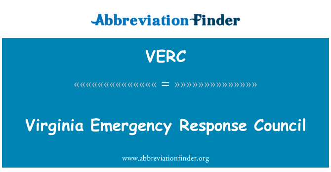 VERC: Virginia Emergency Response Council