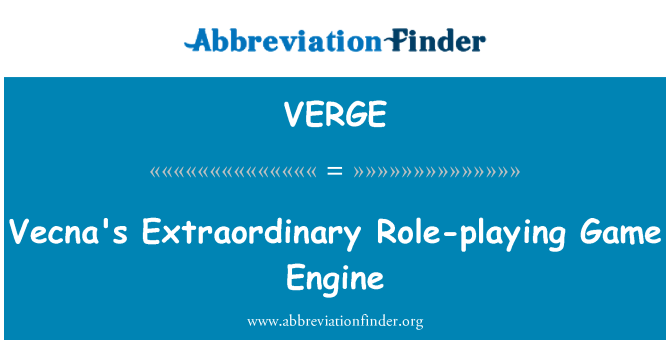VERGE: Vecna des außerordentlichen Role-Playing Game-Engine
