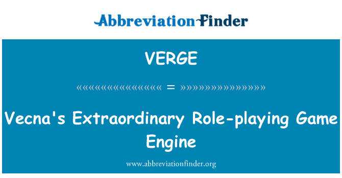 VERGE: Vecna の臨時ロールプレイング ゲーム エンジン