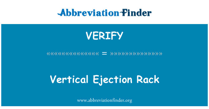 VERIFY: Navpično izmet Rack