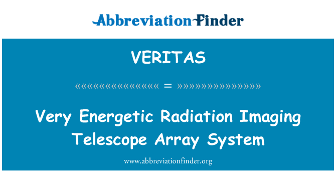 VERITAS: Hyvin energinen säteily Imaging Telescope Array järjestelmä