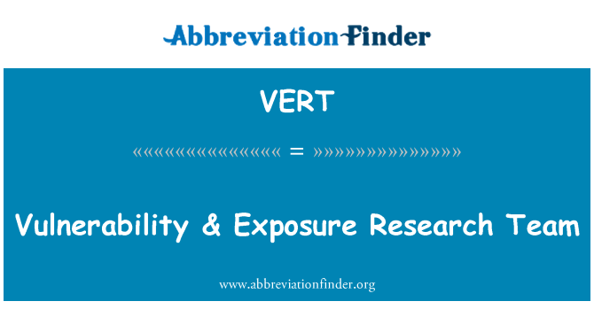 VERT: Sårbarhed & eksponering Research Team
