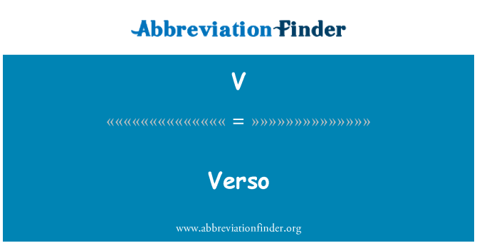 V: Verso