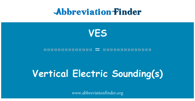 VES: Sounding(s) elettrico verticale