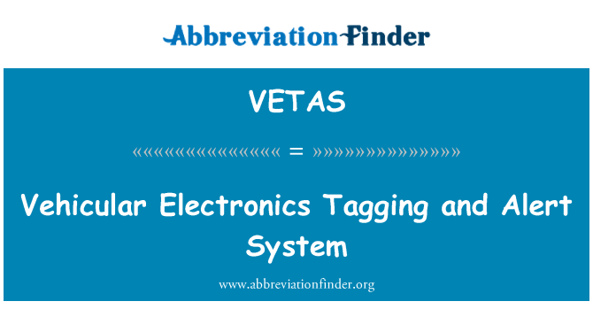 VETAS: Xe cộ điện tử gắn thẻ và hệ thống cảnh báo