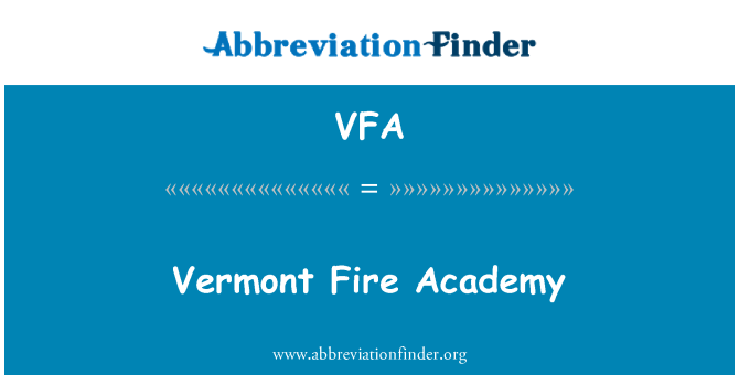 VFA: 佛蒙特州消防学院