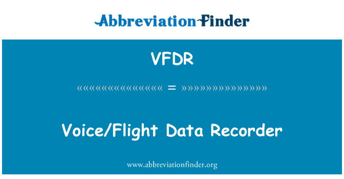 VFDR: Röst/färdregistratorn