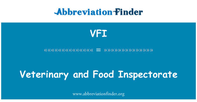 VFI: Vétérinaires Et Inspection manje