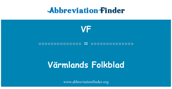 VF: Värmlands Folkblad