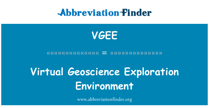 VGEE: علوم الأرض الظاهري استكشاف البيئة