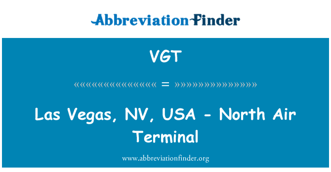 VGT: Las Vegas, NV, USA - North Air Terminal