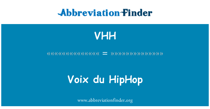 VHH: Voix du HipHop