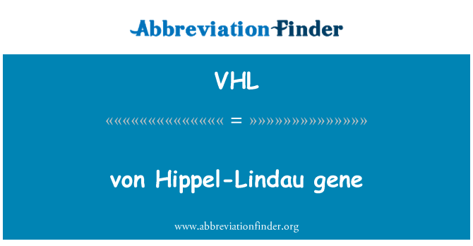 VHL: von Hippel-Lindau gen