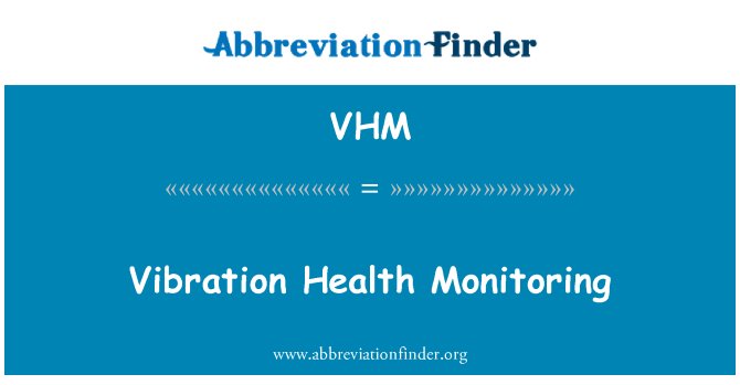 VHM: 振動健康監測