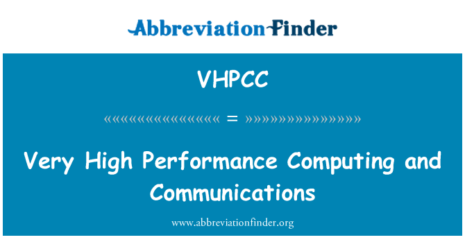 VHPCC: 高性能计算和通信
