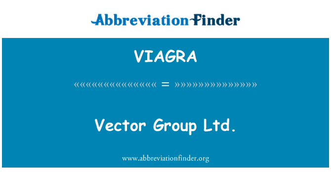 VIAGRA: Vektor Group Ltd
