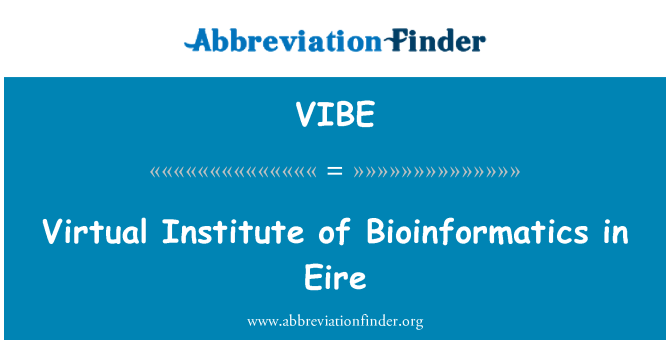 VIBE: Virtuální institut Bioinformatika v Irsku