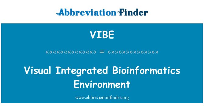 VIBE: Vizualni integrirano bioinformatika okolje