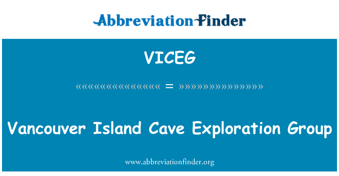 VICEG: 溫哥華島洞穴探險小組