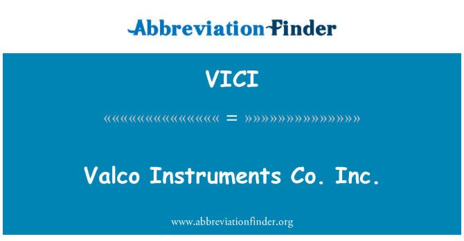 VICI: Valco Instruments Co. Inc